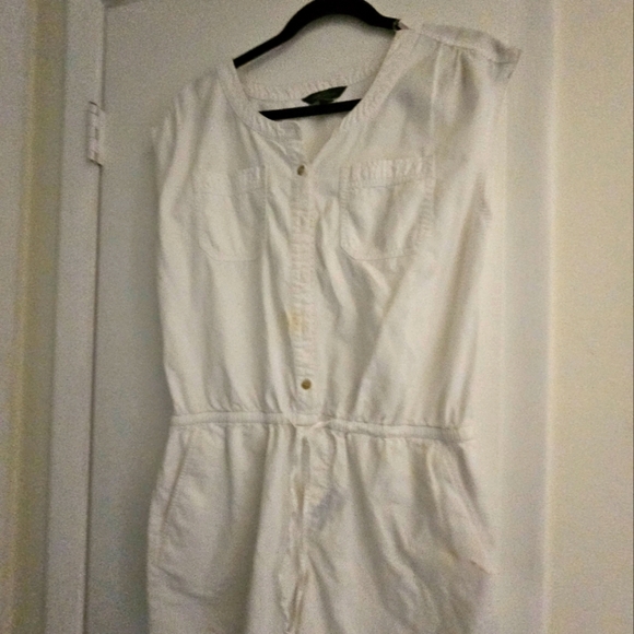 Ladies White Sleeveless Romper - Picture 1 of 3
